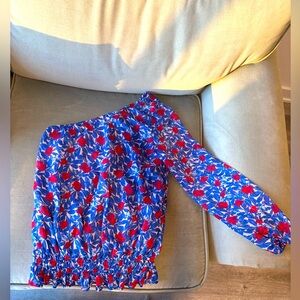 Lucky Brand Blue Floral Top